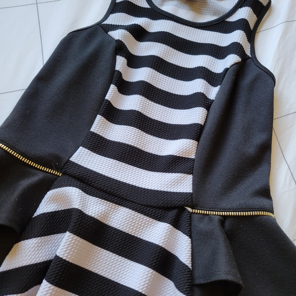 iZ Byer Striped Peplum Top - Picture 2 of 4